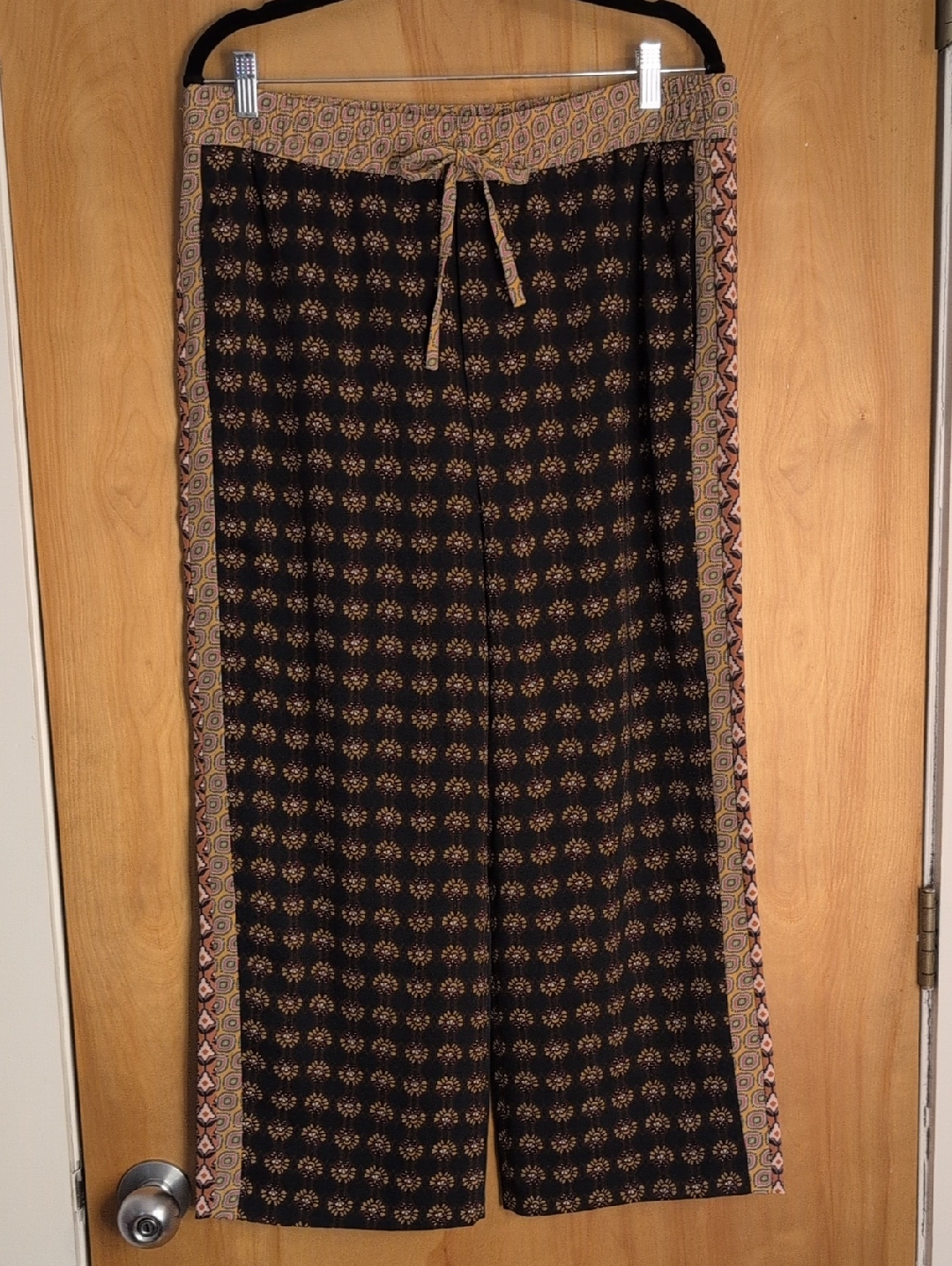 Zara Woman Contrast Panel Drawstring Pants